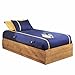 South Shore Little Treasures Mates Bed with 3 Drawers, Twin 39-inch, Country Pine