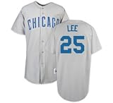 Youth Chicago Cubs #25 Derrek Lee Replica Road Jersey - S 8