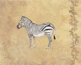Wild Zebra Decorative Art Poster Print by Consuelo Gamboa, 17x13
