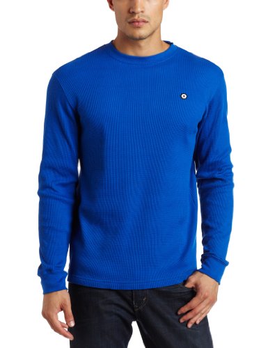 Southpole Young Mens Basic Long Sleeve Thermal With Hexagon Chest Detail, Royal, X-Large