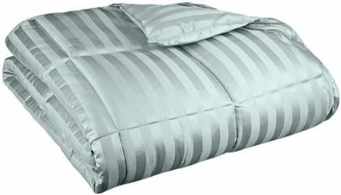 All Season Wide Stripes Down Alternative Comforter, Full/Queen, Jade