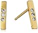gorjana Taner Bar Shimmer Mini White Cubic Zirconia/Gold Stud Earrings