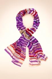 Per Una Striped Lightweight Scarf [T01-0513P-S]