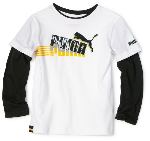 Puma - Kids Boys 2-7 Little Fan Slider Tee, White, 6