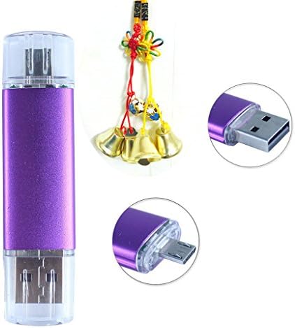 LanShop 32GB USB 2.0 Memory Stick 2 in 1 Micro USB High Speed OTG Flash Drive USB Thumb Drive (Water&amp;Shcok Resistant) For OTG Android Devices Smartphones &amp; Tablets PC &amp; Computers (Purple)