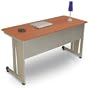 OFM 55103-CHERRY & SILVER Modular Computer/Privacy Table - 24 x 48 Inches - Maple and Silver