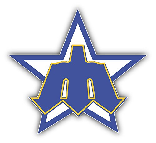 Seattle Mariners MLB Baseball Logo Vinyl Sticker 5 X 4 inches