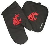 WSU Washington State Logo Oven Mitt & Potholder Set