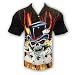 NEW Insane Skull Flames Poker Biker Shirt, Dragonfly