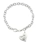 Sterling Silver "Family" Heart Charm Link Bracelet