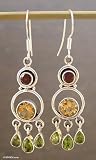 Citrine and peridot earrings, 'Altogether'