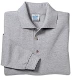 Gildan Ultra Cotton - Long Sleeve Pique Knit Sport Shirt Sport Grey-2XL