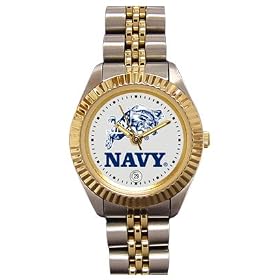 Navy Naval Academy Midshipmen- United States Ladies Executive Stainless Steel Sports Watch