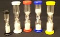 Set of 5 Sand Timers - 30 Second, 1 Minute, 90 Second, 2 Minute, and 3 Minute