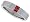Stainless Steel 3/16 in. (5 mm) Flat Band w/ Emerald Cut Red CZ (Available in Sizes 7.5 to 13.5), size 7.5