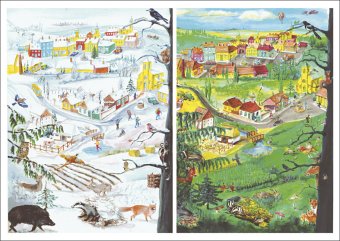 Winter / Sommer, Lernposter ohne Metallst�be