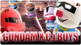Gundam Action Figure-Gundam X C.I. Boys Crossover Series (One two-inch figure, randomly picked out of 7)-Red Magic Figure-Red Magic
