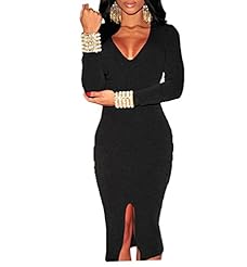 Sexy V-neck Sheath Cotton/Polyester Spring Summer Long Sleeves Wedding Dress 