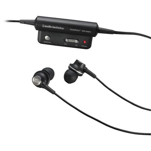 Audio-Technica ATH ANC3BK NoiseCancel Earphone BK!.