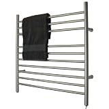 33 x 32 Contemporary Wall Mount Plug-In Electric Towel Warmer - Brushed Stainless Steel