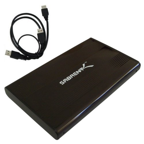 Sabrent SBT-EKU25 Ultra Slim USB 2.0 2.5-inch IDE/PATA Hard Drive Enclosure (Black)