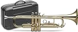 Stagg B Flat Trumpet with ABS Hard case - Lacquer plated - B001E3R5PK