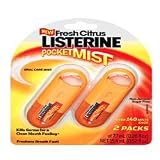 Listerine Fresh Citrus Pocket Mist For Oral Care Mouth Cleanse - 2 ea