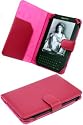 Online Gifts Deals HOT PINK EXECUTIVE LEATHER WALLET CASE FOR AMAZON KINDLE 3 - designed by Online Gifts Deals