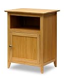FTS - Art Deco Night Stand Cabinet Beechwood Natural Finish 136-106-97