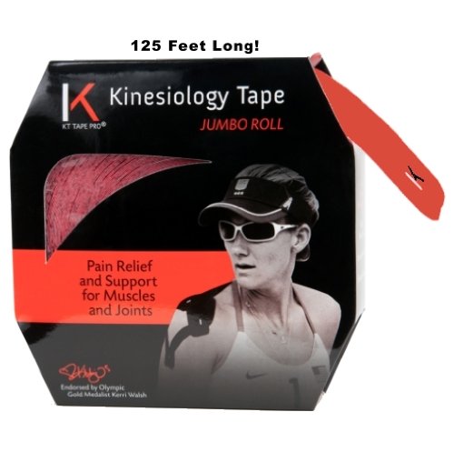 KT Tape Pro Precut Strips - 125 Ft Bulk Roll - Red