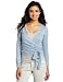 525 America Women's Ballet Wrap Top Sweater, Cornflower, Small
