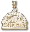 Colorado Rockies Club Logo 1/2" Charm/Pendant -14K/10K, Stainless Steel or Gold Plated