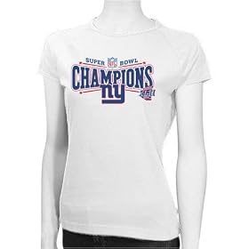 Reebok New York Giants Youth Girls White Super Bowl XLII Champions Determination Locker Room...