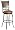 Bronze With Muted Copper Stamped Back Bar Stool, 30 Seat Height Image #1