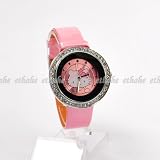 Hello Kitty Round Wrist Watch Wristwatch Pink