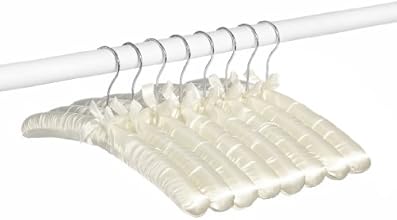 Whitmor 6114-48-C Set of 8 Satin Padded Hangers-Bone