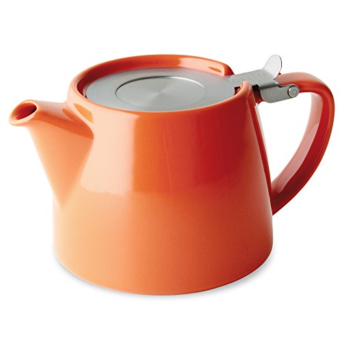 FORLIFE Stump 18-Ounce Teapot with SLS Lid and Infuser, Carrot