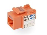 Belkin - Modular insert - RJ-45 - orange - 1 port (pack of 10 )