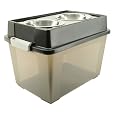 IRIS Large Elevated Feeder with Airtight Food Storage, 2 2-Quart Bowls, Black
