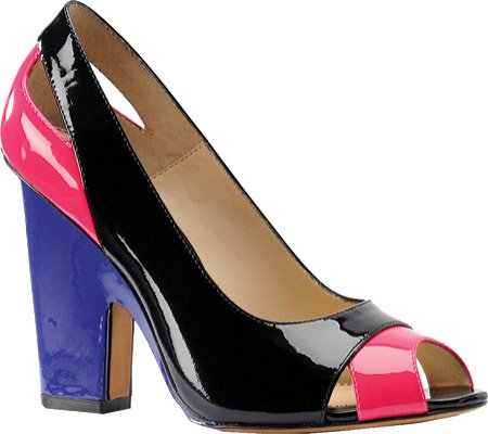 Isola Women's Odema Dress Shoes,Black/Neon Pink