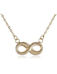 Duragold 14k Yellow Gold Infinity Pendant Necklace, 17.34