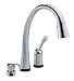 Delta 980T-SD-DST Chrome Pilar Pull-Down Kitchen Faucet with Touch Technology from the Pilar Series in Chrome Finish 980T-SD-DST