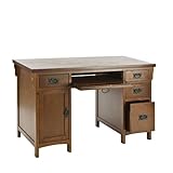SEI Mission Brown-Mahogany Computer Desk