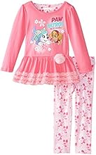 Nickelodeon Little Girls' 2 Piece Paw Patrol Skye Legging Set, Pink, 3T