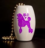 Pink Poodle Silhouette Porcelain Fan / Light Pull