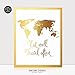 Eat Well Travel Often Gold Foil Print Poster Inspirational Wall Art Quote Gold Decor 8 inches x 10 inches E22