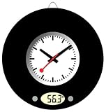 New 2 in 1 Glass Kitchen Weighing Scale and Wall Clock