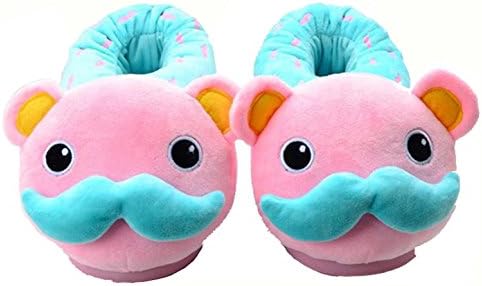 Women's Slippers Animal Warm Home House Pink Slippers Girls Boys Ladies Women (Cute Pink Bear)