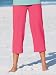 Gauze Pants - Cotton Gauze Cropped Pants small fuchsia
