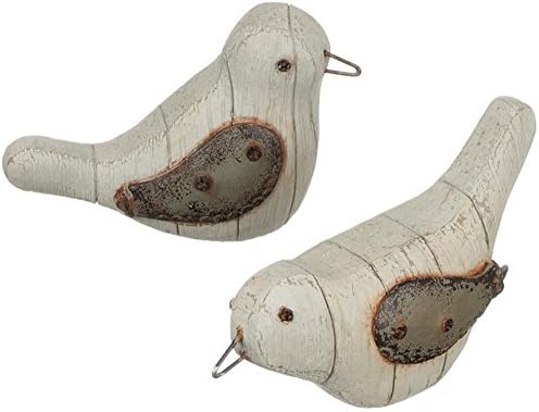 Bird Figurines with Hand Made Vintage Look, Set of 2